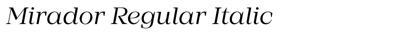 Mirador Regular Italic